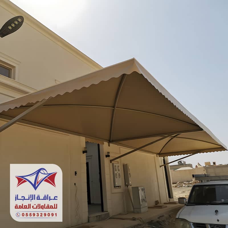 أفضل مظلات سيارات من مؤسسة عراقة الإنجاز بالرياض