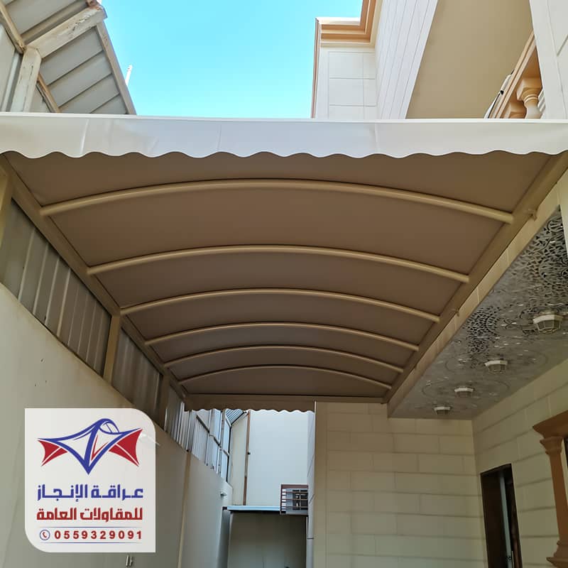 مظلات سيارات قوية ومتينة وحديثة في الرياض