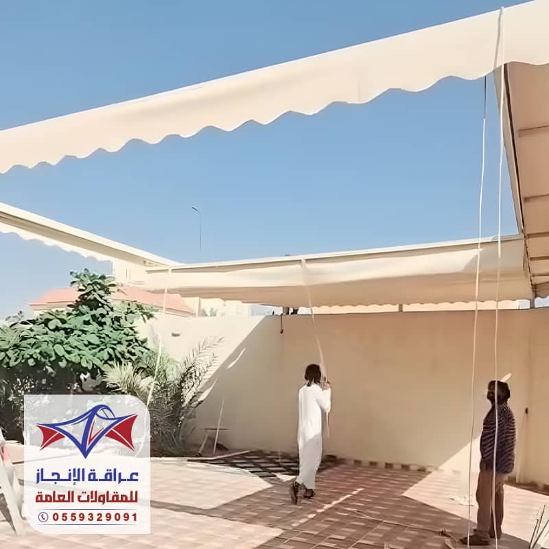 تركيب مظلات سحب يدوي